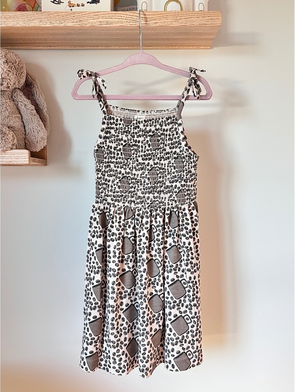 Kate Quinn Coffee Bean Smocked Bamboo Dress Sz 2T